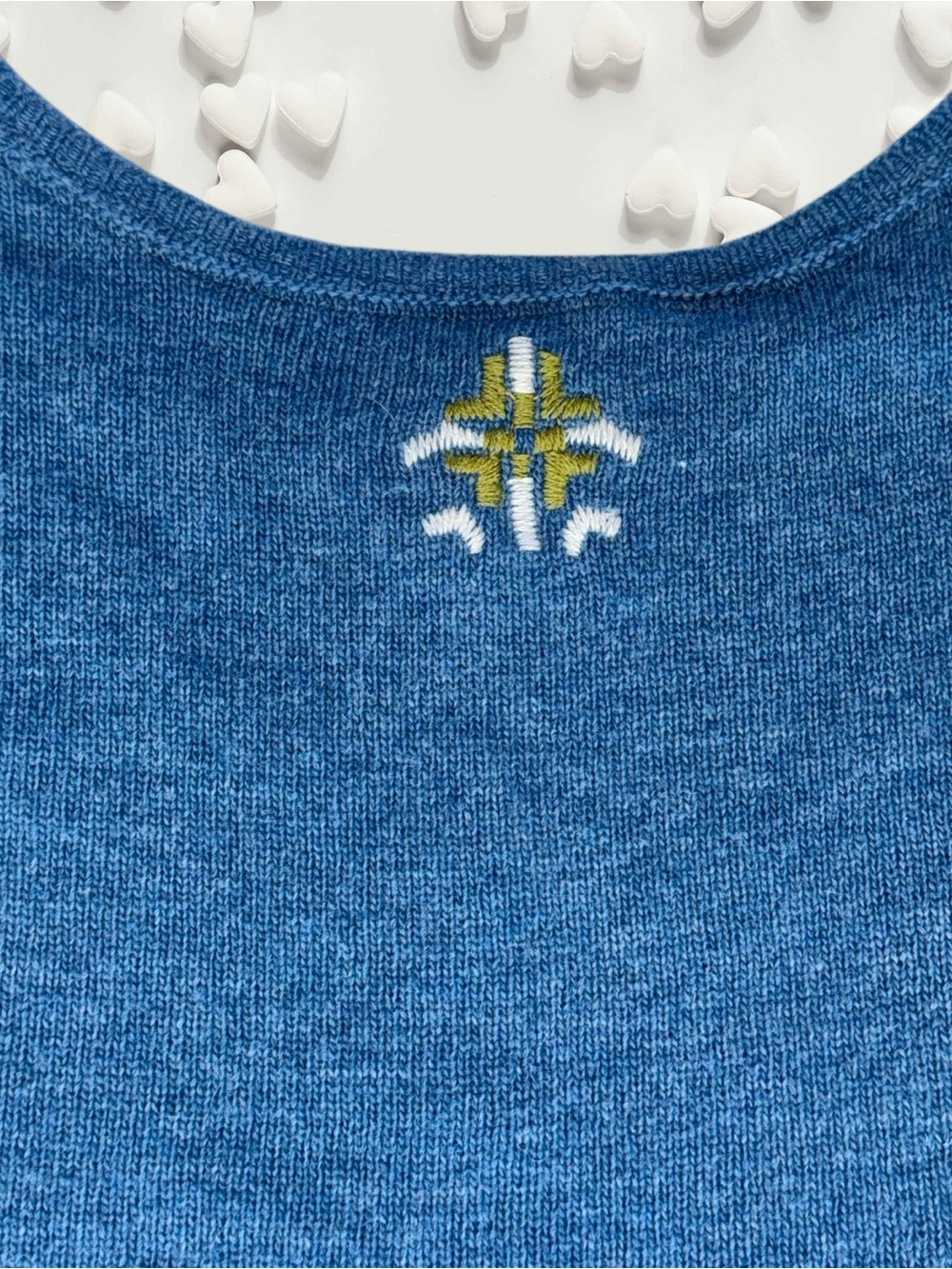 Sundance Blue Embroidered Ruffle Cardigan Sweater Boho Cottagecore - Picture 7 of 14